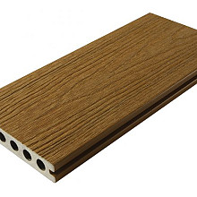 WPC 22,5x138mm FIberdeck Premium | ronde kamer | 2-zijdig | Teak 300cm